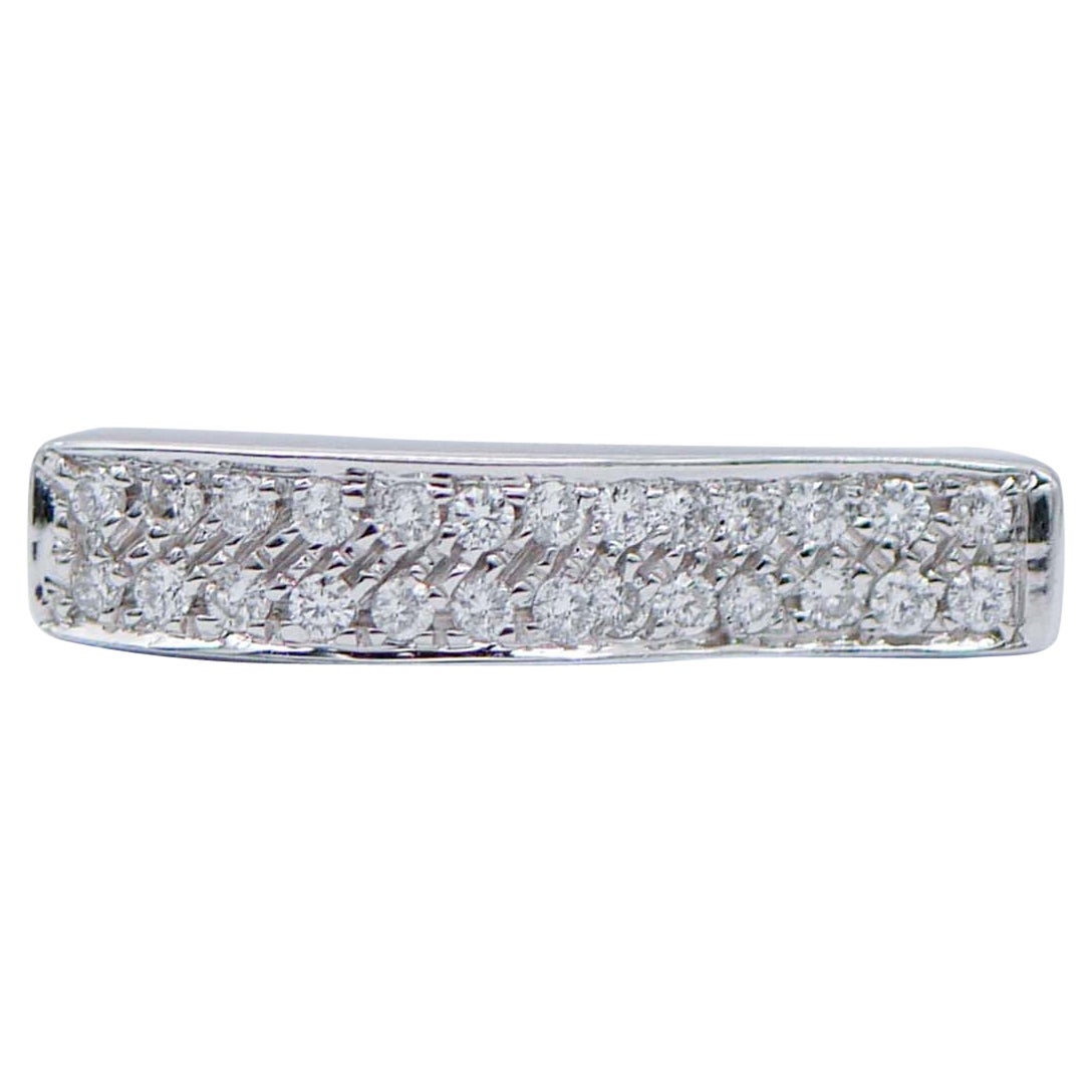 Diamonds, 18 Karat White Gold Modern Ring For Sale