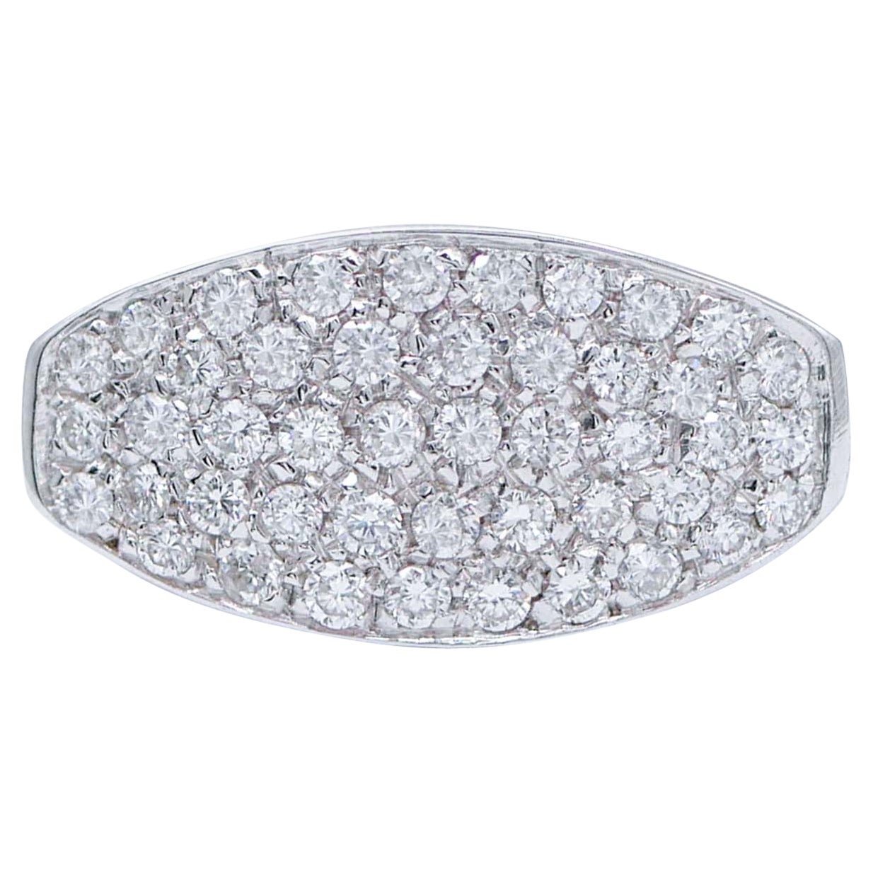 Diamonds, 18 Karat White Gold Ring For Sale