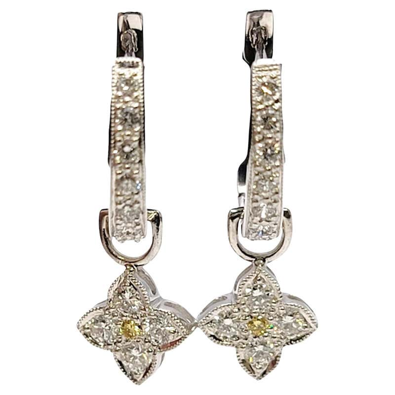 Solid platinum hoop earrings Clearance