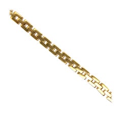 Bracciale d'epoca Cartier Panthère Brick Link in oro giallo 18 carati