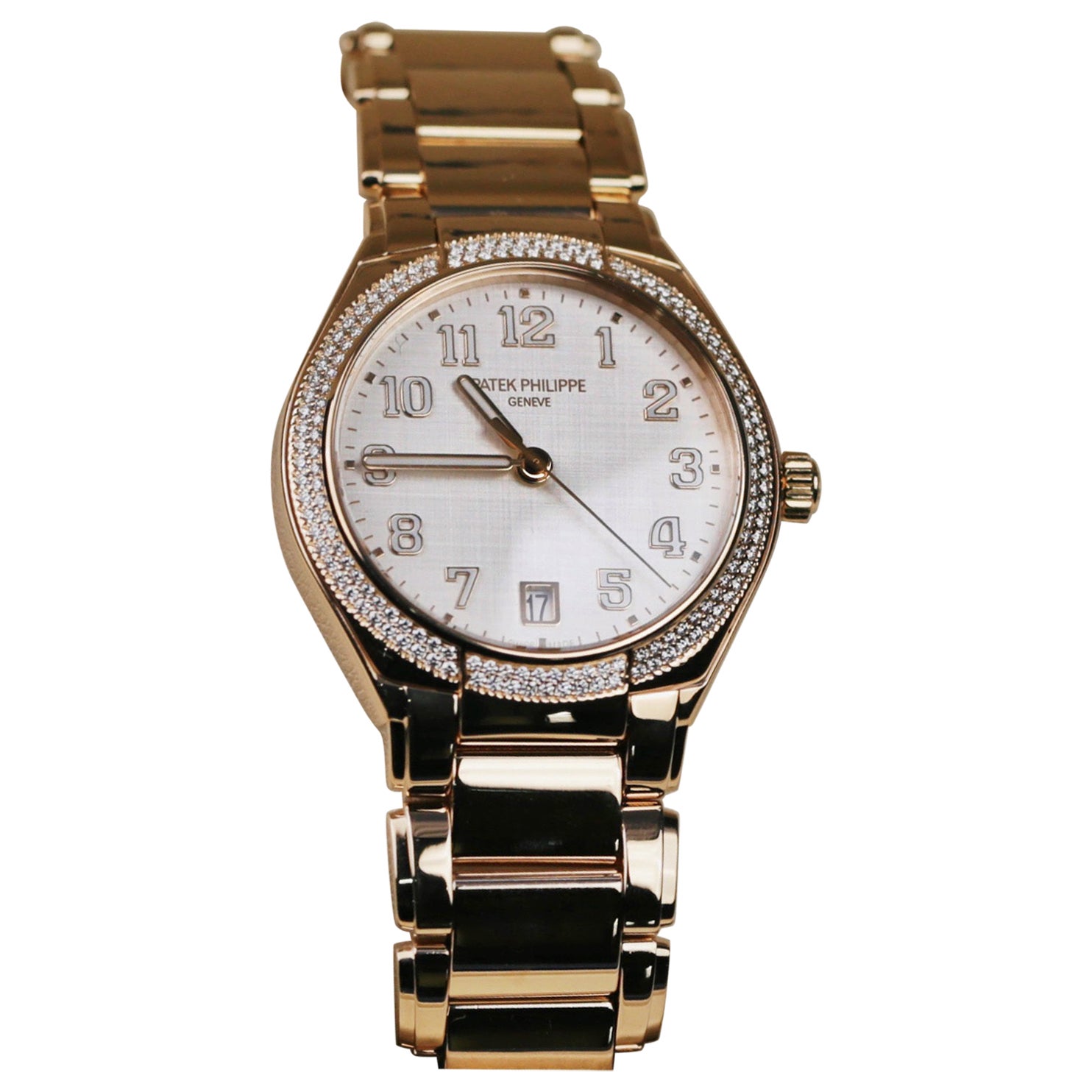Patek Philippe Twenty4 Rose Gold 7300-1200R-010 with Silvery Dial For Sale