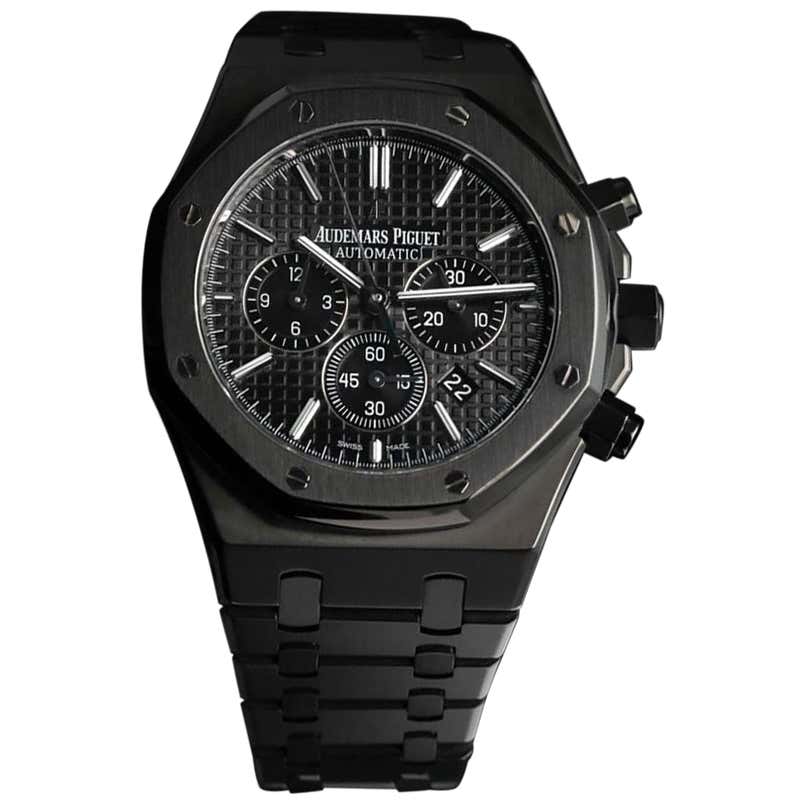 Audemars Piguet Royal Oak Chronograph Custom All Black Watch For Sale ...