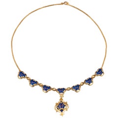Gold and Enamel Antique Necklace