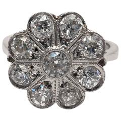 Sensational Art Deco Gold Flower Motif Ring