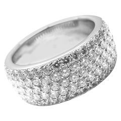 Cartier Diamond Gold Wide Band Ring 11
