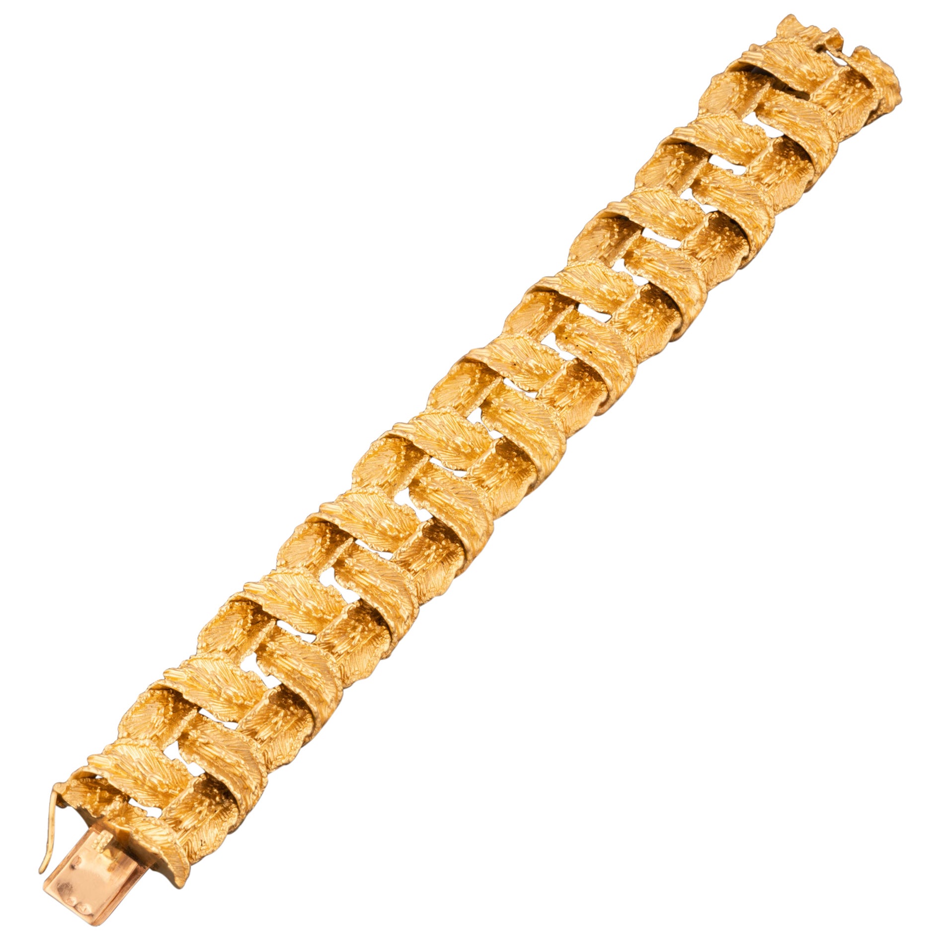 French Vintage Yellow Gold Bracelet For Sale