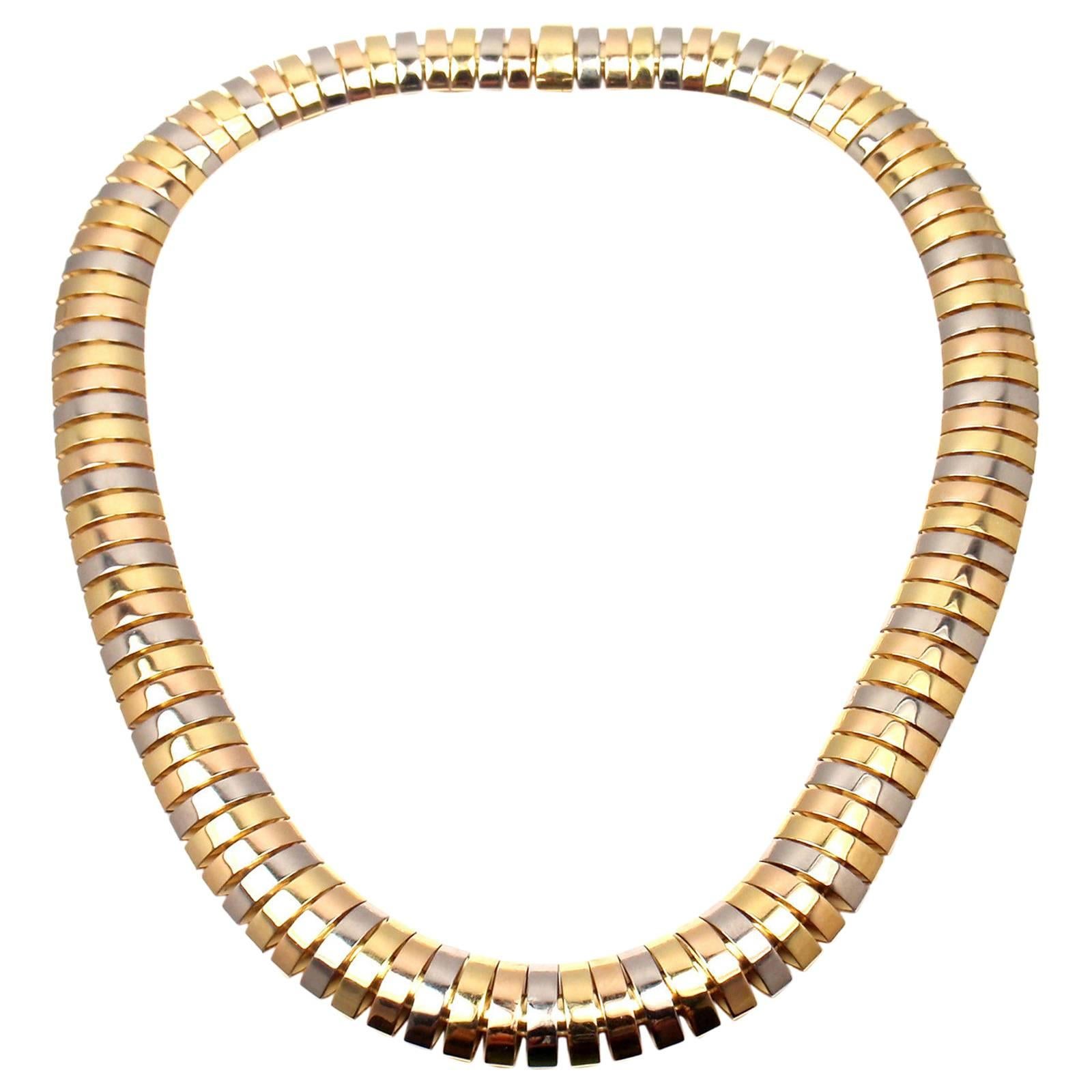 Cartier Tricolor Gold Snake Necklace