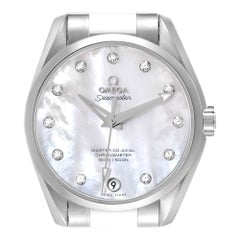 Omega Aqua Terra Steel MOP Diamond Dial Watch 231.10.39.21.55.002 Box Card