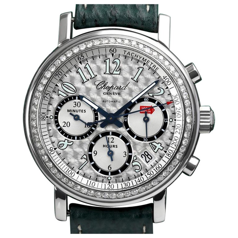 Chopard Montre chronographe Mille Miglia avec lunette en diamants  personnalisée 16/8331 En vente sur 1stDibs | lunette chopard avec diamant