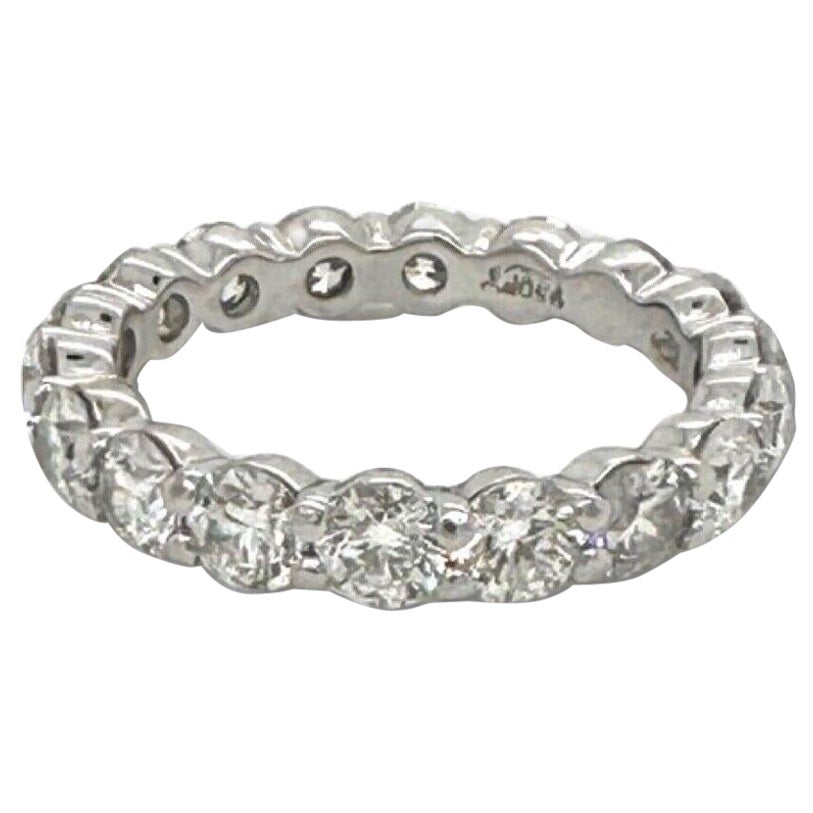 2.85 TCW Diamond Eternity Band set in Platinum For Sale