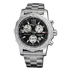 Used Breitling Colt 44 Stainless Steel Watch for Men with Diamonds on the Bezel