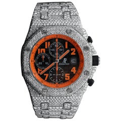 Used Audemars Piguet Royal Oak Offshore Chronograph Volcano Fully Ice Out Watch