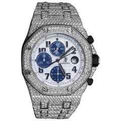 Audemars Piguet Royal Oak Offshore Chronograph White Marina Fully Diamond Watch