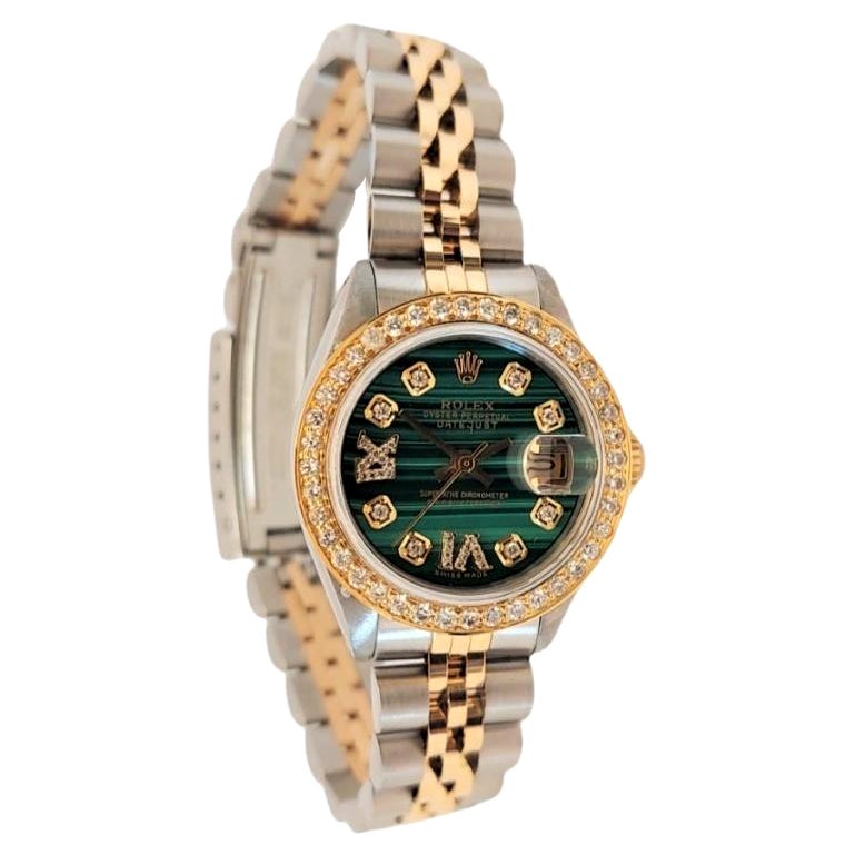 Rolex Datejust 6917 Malachite Green Diamond Roman