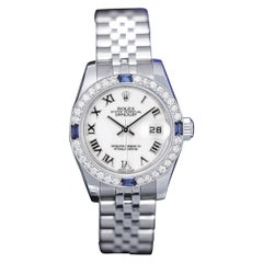 Rolex Ladies Datejust White Roman Numerals Dial 179174 Watch
