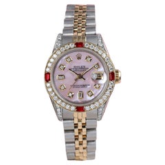 Rolex Montre Datejust 26 mm bicolore Jubilee en nacre rose, pour femmes 69173