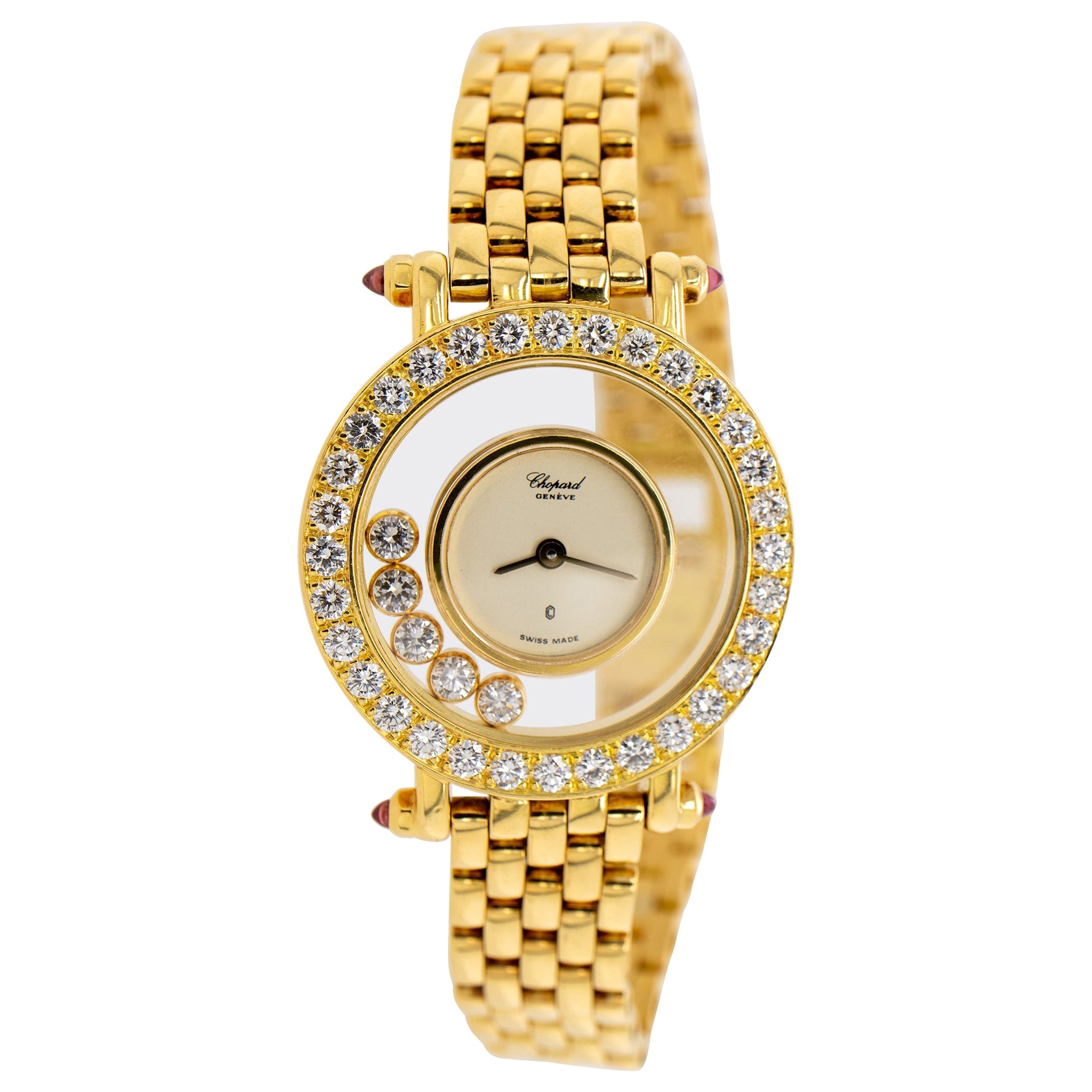 Chopard Happy Diamonds Watch 18K Yellow Gold Original Box