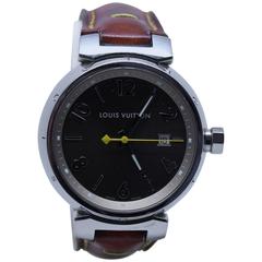 Louis Vuitton Stainless Steel Tambour Wristwatch 