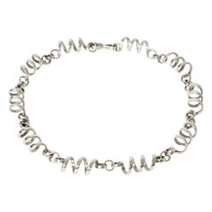 Modernist Scandinavian Silver Collier by Cecilia Johansson, Sweden, 1970