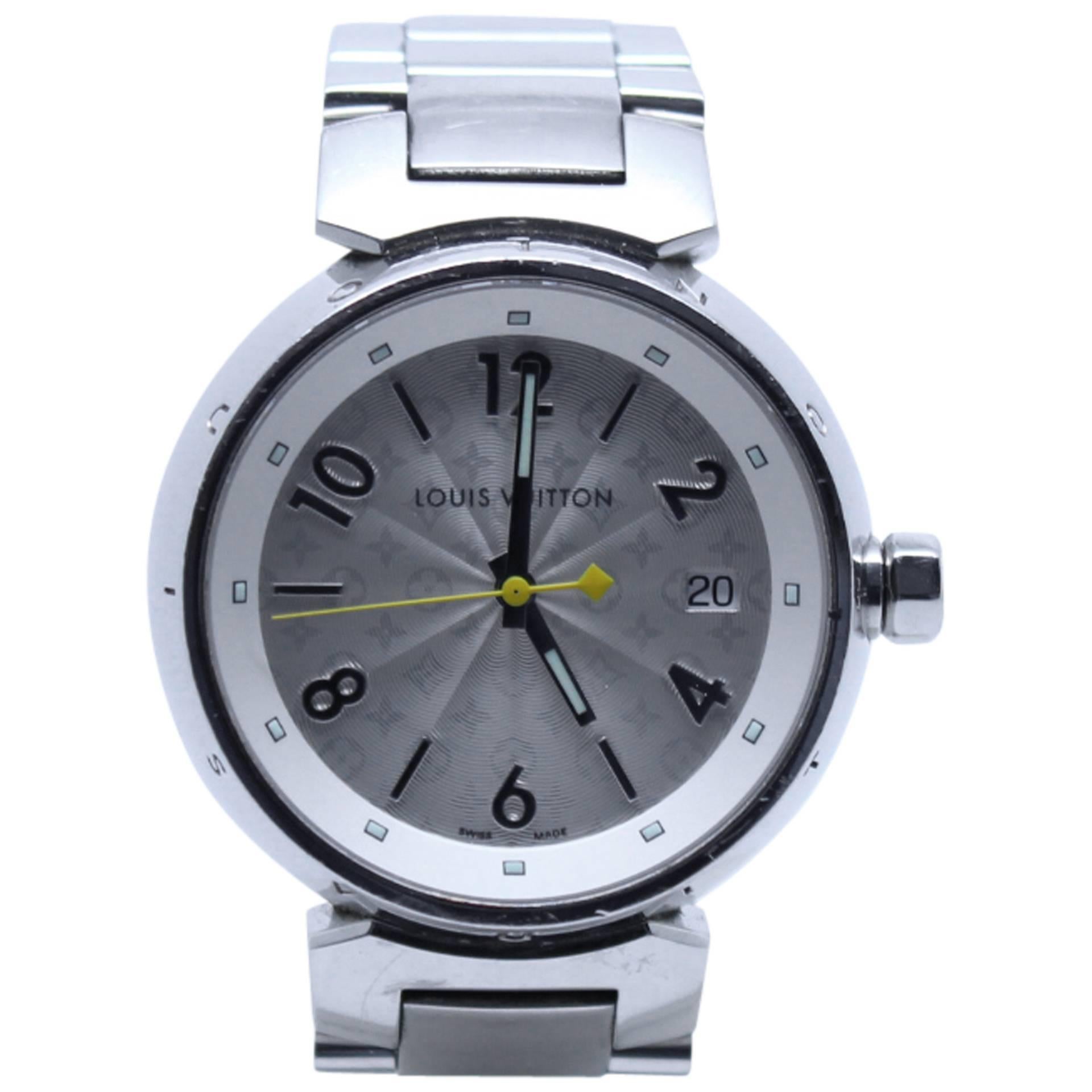 Louis Vuitton Ladies Stainless Steel Tambour Wristwatch 