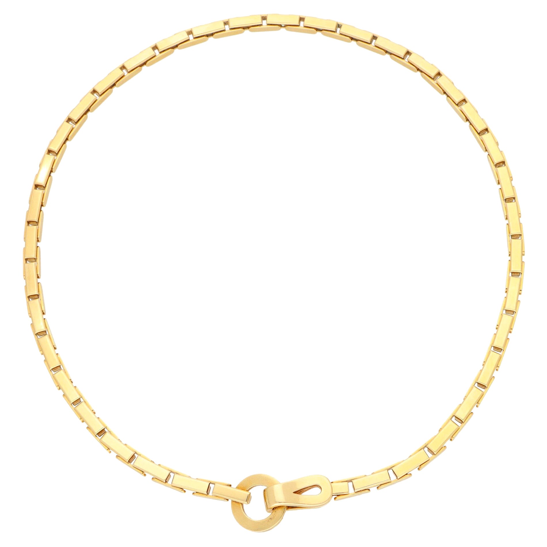 Cartier, collier Agrafe en chaîne épaisse vintage en or jaune 18 carats