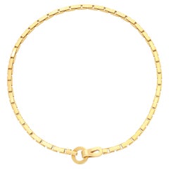Vintage Cartier Agrafe Chunky Chain Necklace Set in 18k Yellow Gold