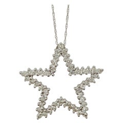 Colgante Estrella Diamante Brillante Redondo Blanco Estilo Tiffany