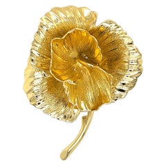 Tiffany & Co. Henkel & Grosse Modernist Épingle à fleurs en or