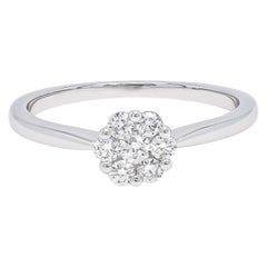 Natural Diamonds 1.00 Carat 18 Karat White Gold Classic Engagement Ring