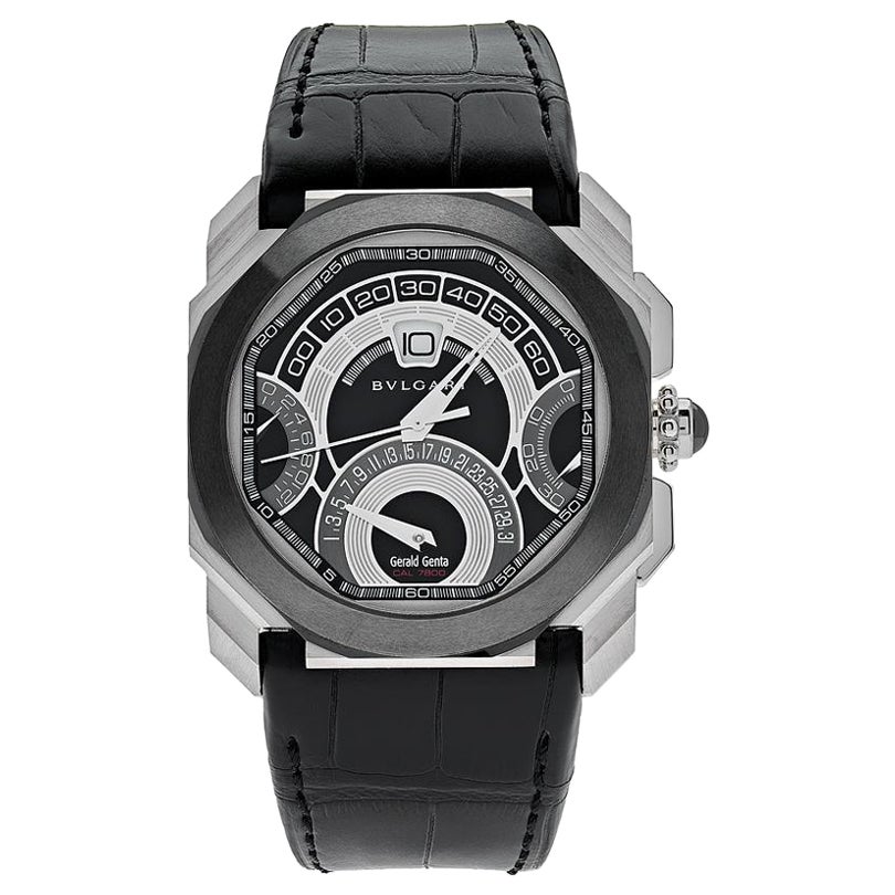 Bvlgari OCTO RETROGRADI Chronograph Stainless Steel Black Dial BGO45BSCLDCHQR