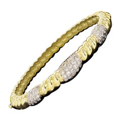 Yellow and White Gold Diamond Estate Bracelet