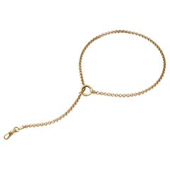 Garland Collection Gold Transitional Belcher Chain with Charm Clip and Dog Clip