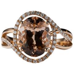 2.80ct Morganite and Diamond Ring