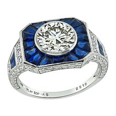 Vintage GIA Certified 1.38ct Diamond Engagement Ring