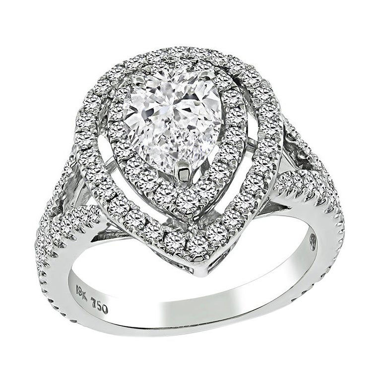 GIA Certified 1.11ct Diamond Engagement Ring For Sale