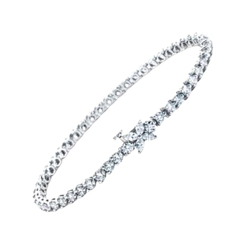 Tiffany & Co. Bracelet de tennis victorien en platine, 3,09 carats