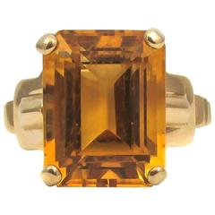 1950s Tiffany & Co. Citrine Gold Ring