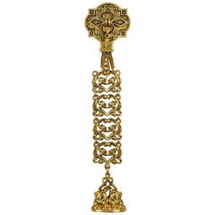 Victorian Gold Wax Seal Brooch 12