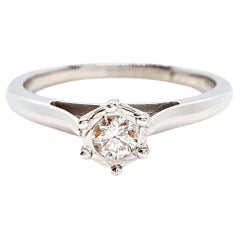 Vintage Ring White Gold Diamond