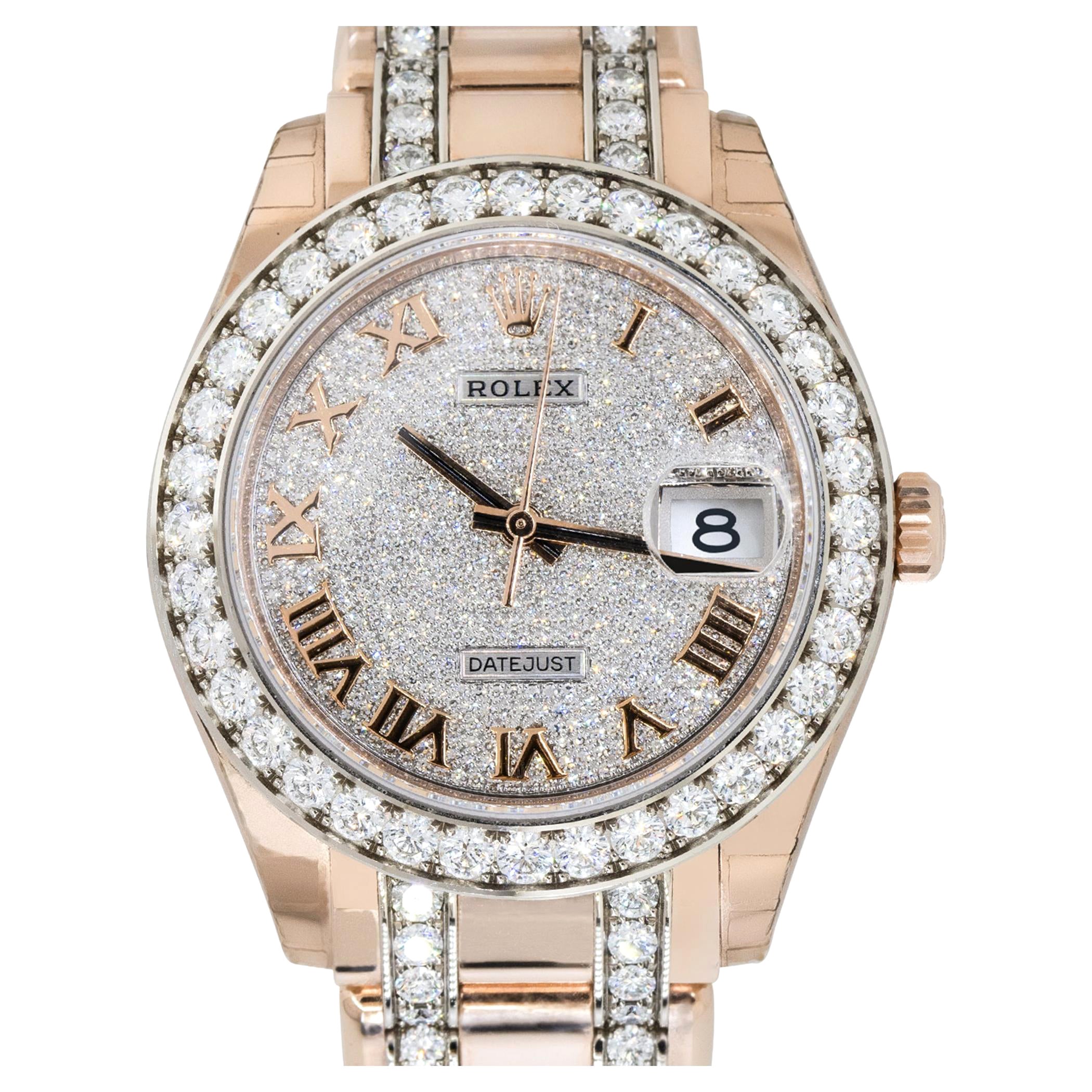 Rolex 86285 Datejust Master Piece All Factory Diamond Watch 18 Karat in Stock For Sale