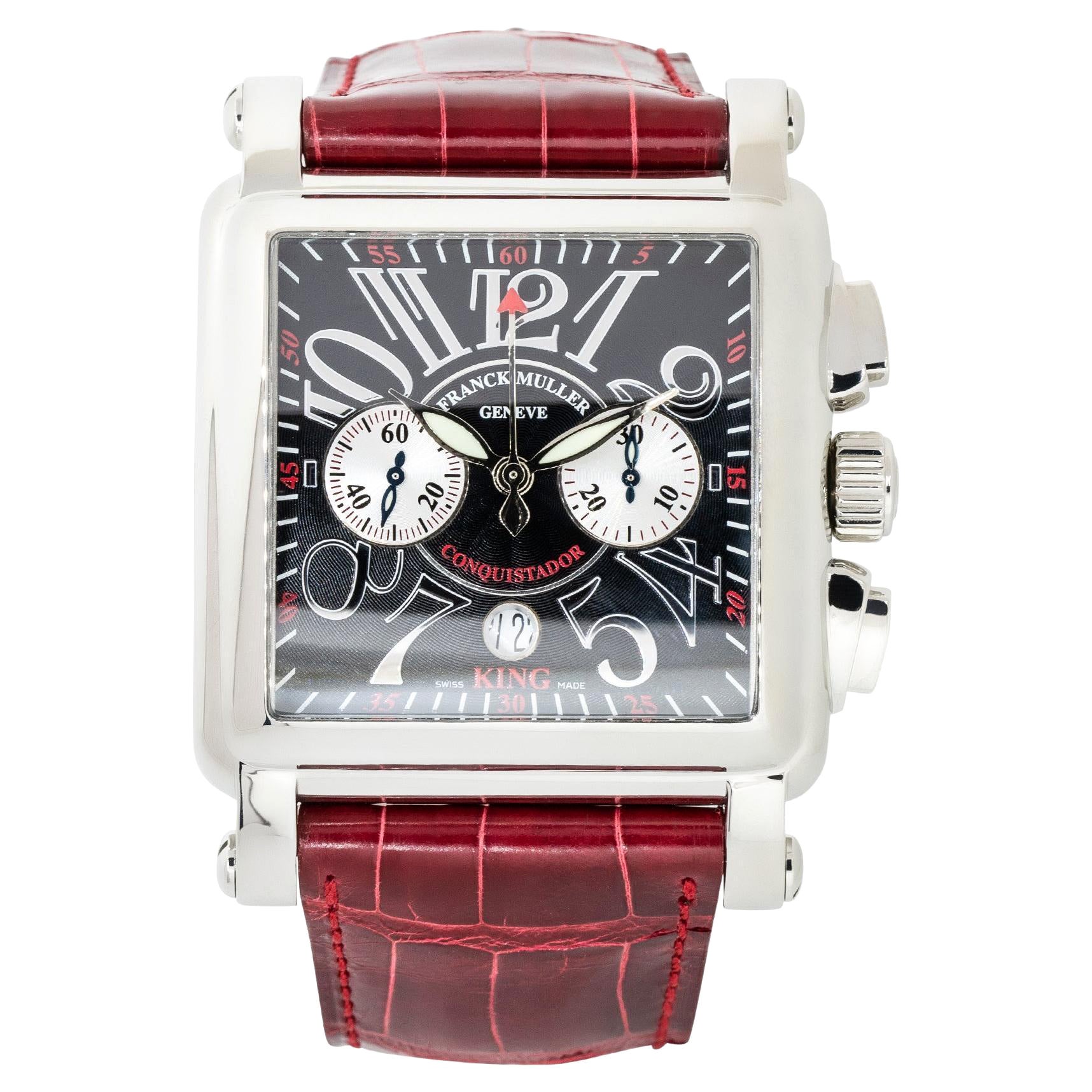 Franck Muller 10000 K CC AC Conquistador Stainless Steel Watch For Sale