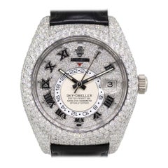 Rolex 326139 Skydweller 18 Karat White Gold All Diamond Watch