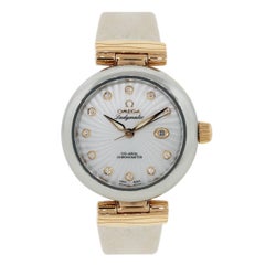 Omega Damen Roségold Edelstahl De Ville Ladymatic Automatik-Armbanduhr, Armbanduhr