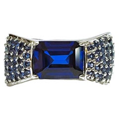 New African If Kashmir Blue 4.20 Ct Sapphire Sterling Ring
