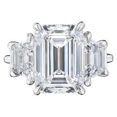 GIA Certified 37 Carat Emerald Cut Diamond Ring