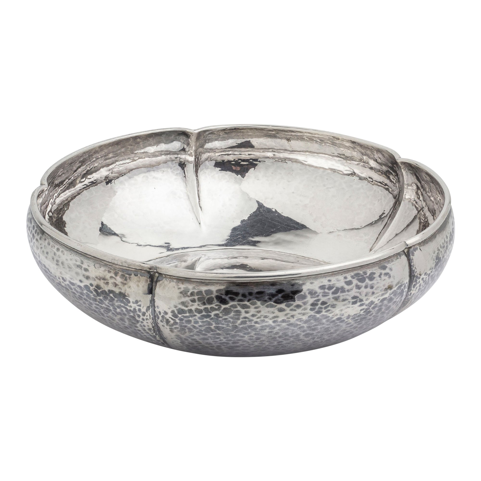 Hand Hammered Lobed Sterling Bowl by The Kalo Shop