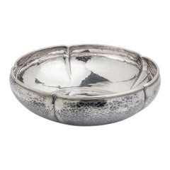 Antique Hand Hammered Lobed Sterling Bowl by The Kalo Shop