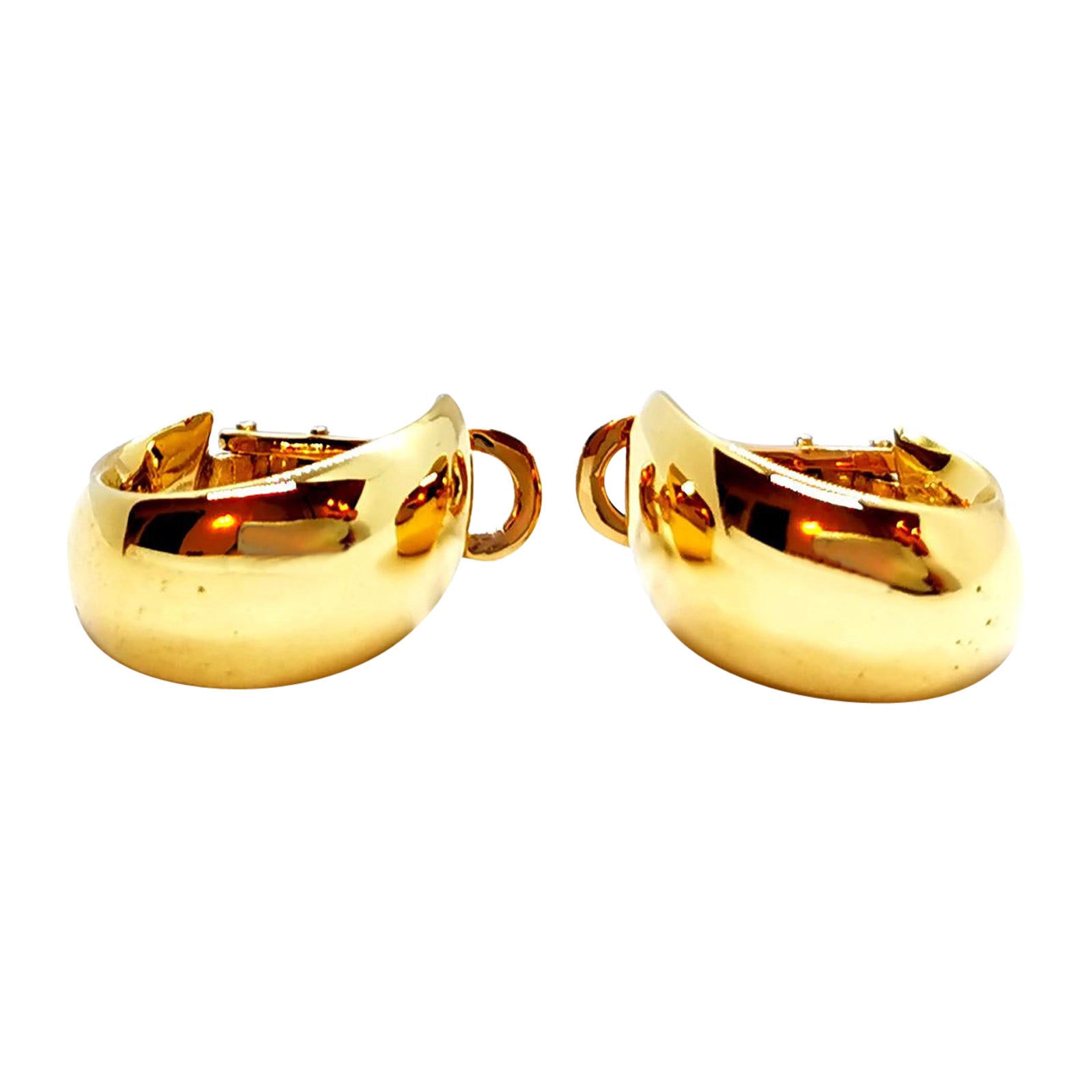 Buy quality 22 carat gold designer plain earrings RH-LE911 in Ahmedabad
