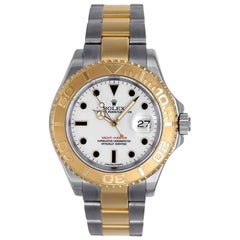 Rolex Yellow Gold Stainless Steel Yachtmaster Sport Automatic Wristwatch