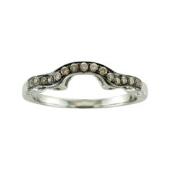 Grand Sample Sale Ring Featuring Chocolate Diamonds Set in 14k Vanilla Gold